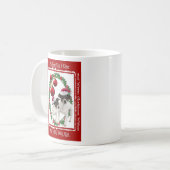 Glatte Spielzeug-Foxterrier-Weihnachtswünsche Kaffeetasse (Vorderseite Links)