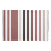 Glatte starke Streifen mit Namen in rosigem Brown Kissenbezug (Rückseite)