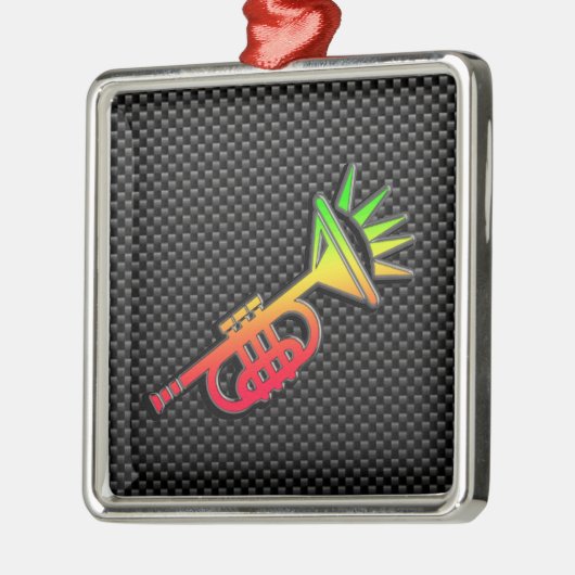 Glatte Trompete Silbernes Ornament (Links)