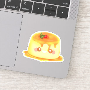 Glatte und cremige Karamell-Spanische Flan Aufkleber