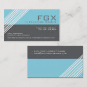 Glatte und moderne Monogramm-Visitenkarte Visitenkarte (Vorne/Hinten)