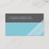 Glatte und moderne Monogramm-Visitenkarte Visitenkarte (Rückseite)