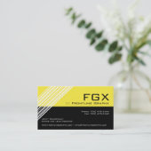 Glatte und moderne Monogramm-Visitenkarte Visitenkarte (Stehend Vorderseite)