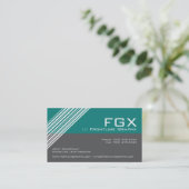 Glatte und moderne Monogramm-Visitenkarte Visitenkarte (Stehend Vorderseite)