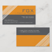 Glatte und moderne Monogramm-Visitenkarte Visitenkarte (Vorne/Hinten)