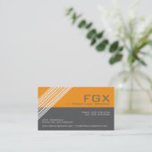 Glatte und moderne Monogramm-Visitenkarte Visitenkarte (Stehend Vorderseite)