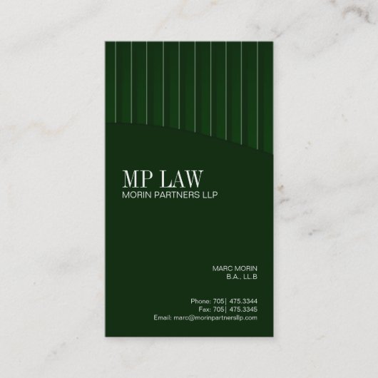 Glatte Visitenkarte (Vorderseite)