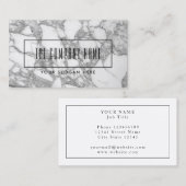 Glatte weiße MarmorsteinVisitenkarteschablone Visitenkarte (Vorne/Hinten)