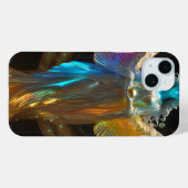 Glatteigel, blau und goldgegossen Case-Mate iPhone hülle (Rückseite (Horizontal))