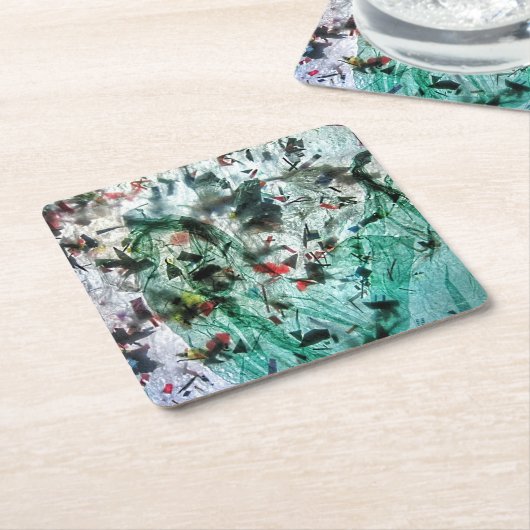 Glatter abstrakter Untersetzer. Glück abstrakt Rechteckiger Pappuntersetzer (angewinkelt)