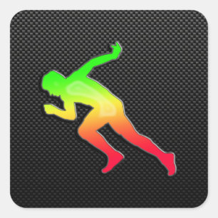 Glatter Betrieb Quadratischer Aufkleber