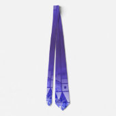 Glatter blauer violetter geometrischer Farbverlauf Krawatte (Rückseite)