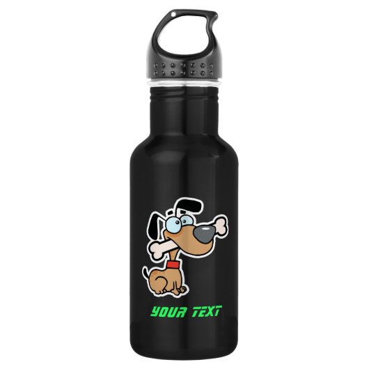 Glatter Cartoon-Hund Trinkflasche (Vorderseite)