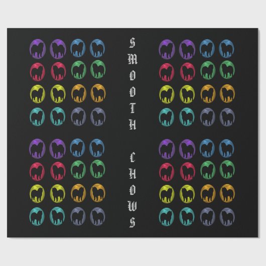 Glatter Chow-Chow, der Papper einwickelt Geschenkpapier (Flach)