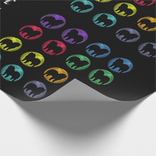 Glatter Chow-Chow, der Papper einwickelt Geschenkpapier (Ecke)