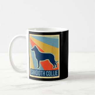 Glatter Collie-Hund Vintage Retro Kaffeetasse