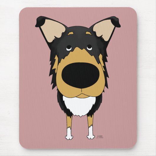 Glatter Collie Mousepad (Vorne)