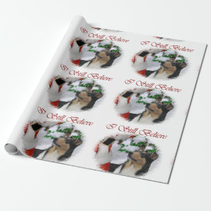Glatter Collie trifft Sankt-Weihnachten Geschenkpapier