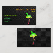 Glatter Flamingo Visitenkarte (Vorne/Hinten)