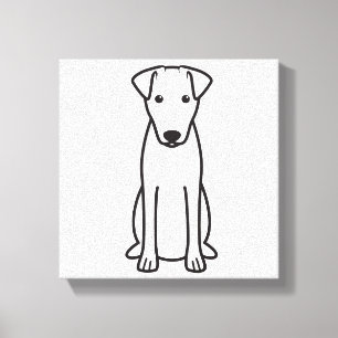 Glatter Fox-Terrier-HundeCartoon Leinwanddruck