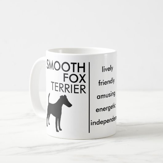 Glatter Foxterrier, Hundezucht Kaffeetasse (Vorderseite Links)