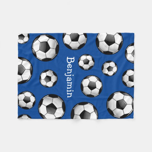 Glatter Fußball Fleecedecke (Vorderseite (Horizontal))