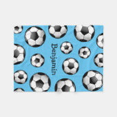 Glatter Fußball Fleecedecke (Vorderseite (Horizontal))