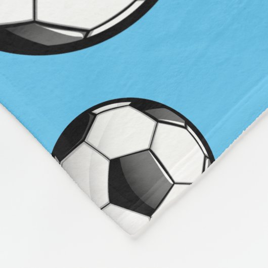 Glatter Fußball Fleecedecke (Ecke)