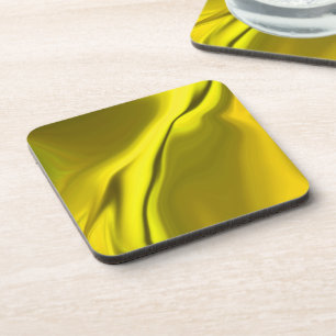 glatter gelber Design-Untersetzer Getränkeuntersetzer