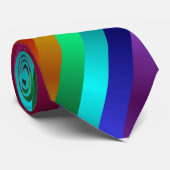 Glatter glänzender Regenbogen Stripes Krawatte (Gerollt)