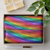 Glatter glänzender Regenbogen Stripes Seidenpapier (Geschenk)