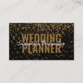 Glatter Gold-Glitzer über schwarzen benutzerdefini Visitenkarte (Vorderseite)