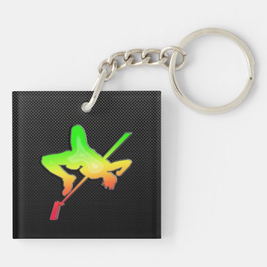 Glatter Hochsprung Schlüsselanhänger (Rückseite)