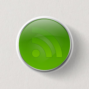 Glatter Knopf des Grün-RSS Button