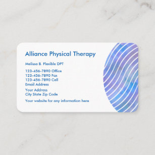 Glatter moderner körperlicher Therapeut Visitenkarte