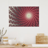 Glatter roter Strudel2 Poster (Küche)