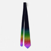 Glatter schwarzer Regenbogen-Hintergrundverlauf Krawatte (Rückseite)