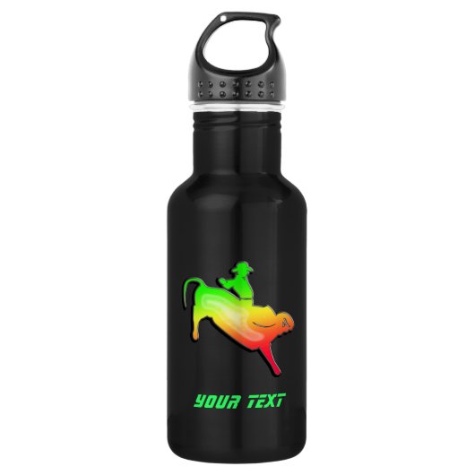 Glatter Stier-Reiter Trinkflasche (Vorderseite)