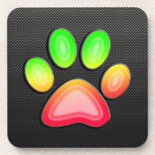 Glatter Tatzen-Druck Untersetzer (Vorderseite)