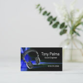 Glatter Toningenieur - Musikindustrie-Karte Visitenkarte (Stehend Vorderseite)