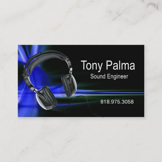 Glatter Toningenieur - Musikindustrie-Karte Visitenkarte (Vorderseite)