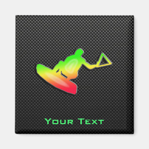Glatter Wakeboarder Magnet