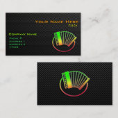 Glattes Akkordeon Visitenkarte (Vorne/Hinten)