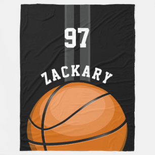 Glattes Basketball-Schwarzes Fleecedecke