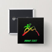 Glattes Bergsteigen Button (Vorne & Hinten)