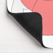 Glattes Engel Pink Mousepad (Ecke)