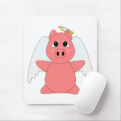 Glattes Engel Pink Mousepad (Mit Mouse)