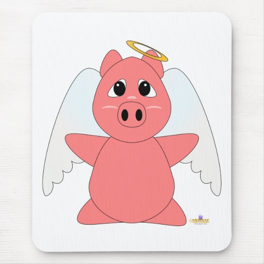 Glattes Engel Pink Mousepad (Vorne)