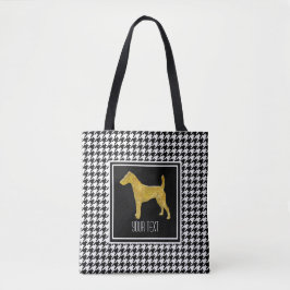 Glattes Fox-Terrier-Hahnentrittmuster Tasche