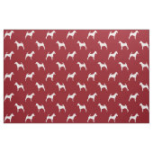 Glattes Fox-Terrier-Silhouette-Muster-Rot Stoff (Fat Quarter (45,7 x 55,9 cm))